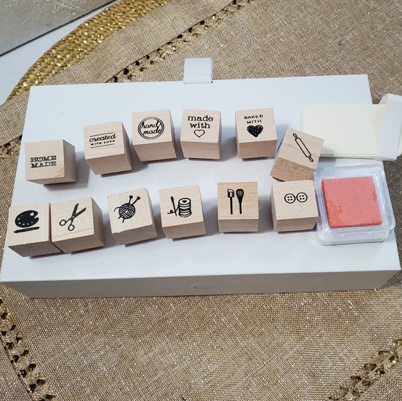 Lia Griffith 12 mini woodblock stamps & sorbet ink - Picture 3 of 6